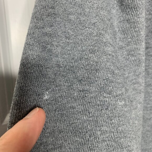 Tommy Hilfiger XL Grey Hoodie Vintage Style NYC Embroidery Logo Cuff Sweatshirt - Picture 8 of 16